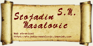 Stojadin Masalović vizit kartica